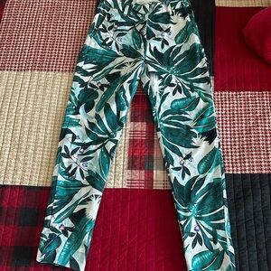 H&M trouser work pants - tropical print!